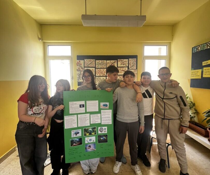 Učenici sedmih razreda, polaznici GOO-a, obilježili su Dan planeta Zemlje zanimljivom raspravom i izradom plakata